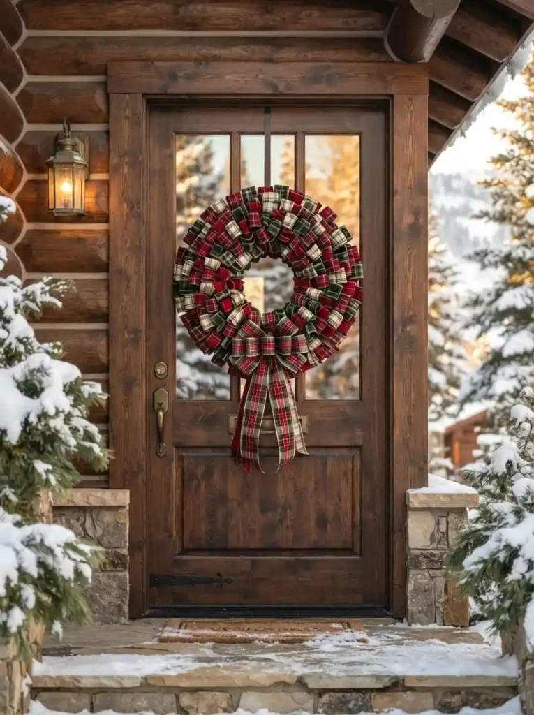 Plaid Velvet Ribbon Wreath