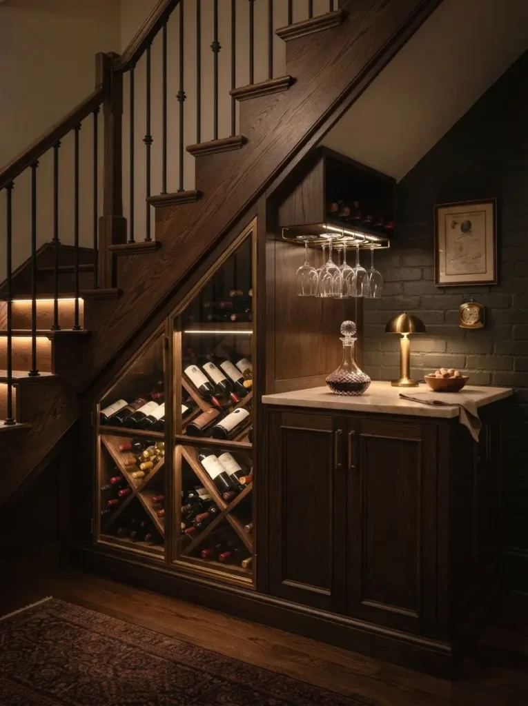 Under-Stair Wine Storage