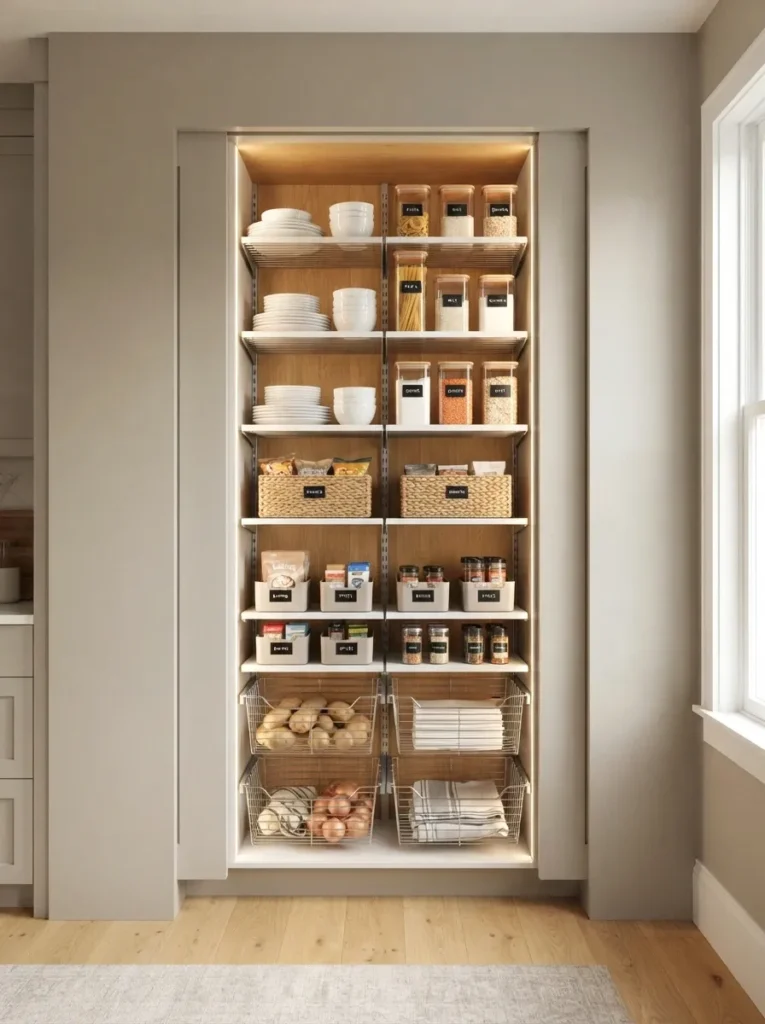 Pocket Door Pantry Cabinet