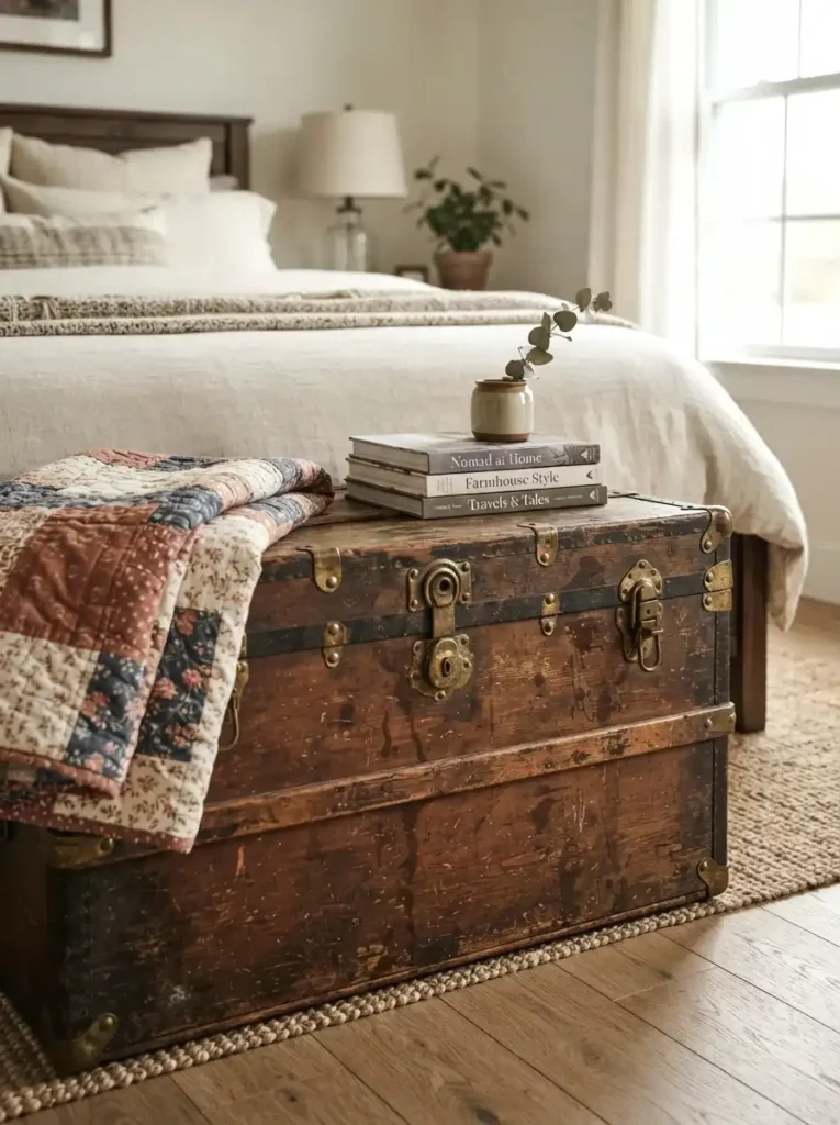 Vintage Wooden Trunk