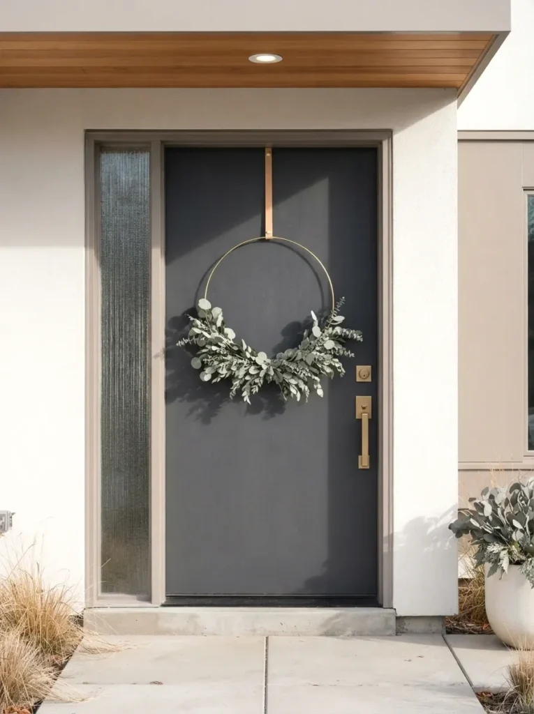 Minimalist Eucalyptus Hoop Wreath