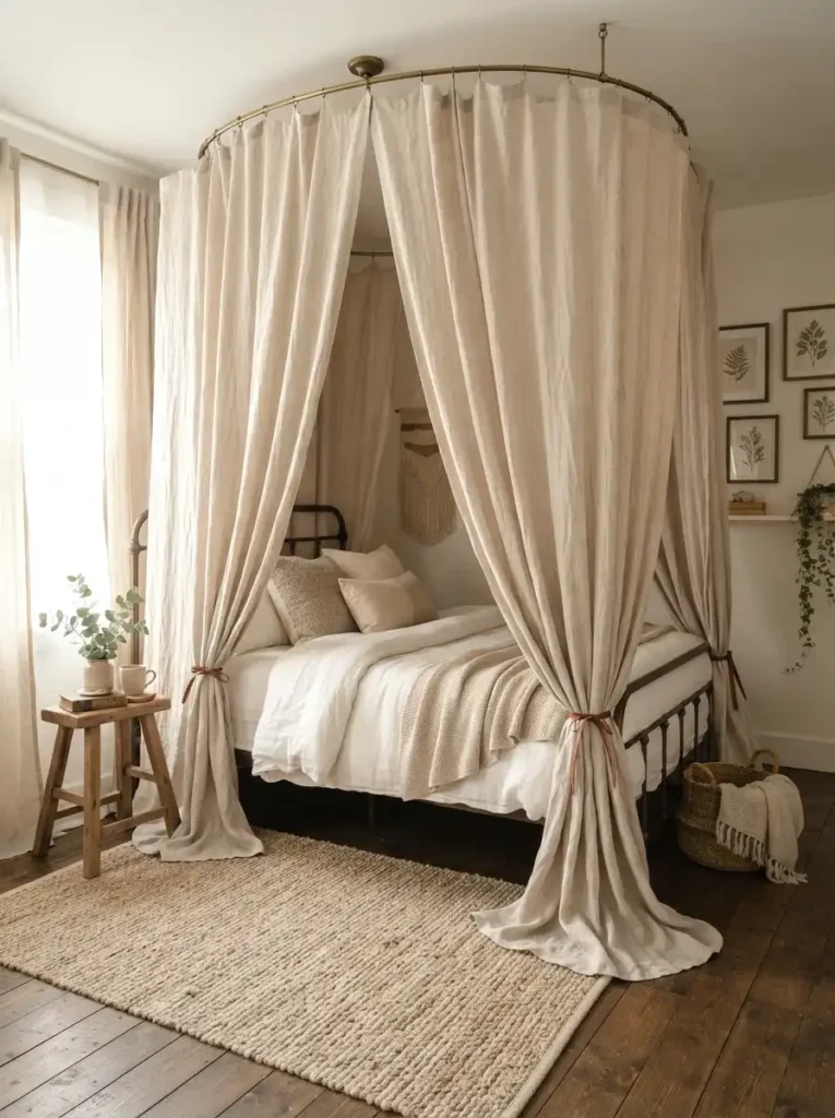 Linen Draped Canopy